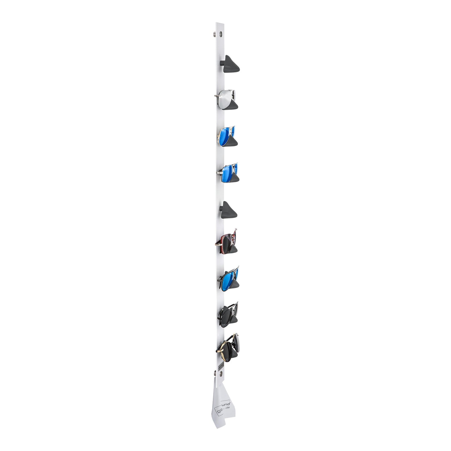 Toni white - Brillenorganizer, Brillenhalter, Brillenhalterung, Brillenregal, Brillenständer, Brillenaufbewahrung, Brillengarderobe, Brillenablage und Brillengarage