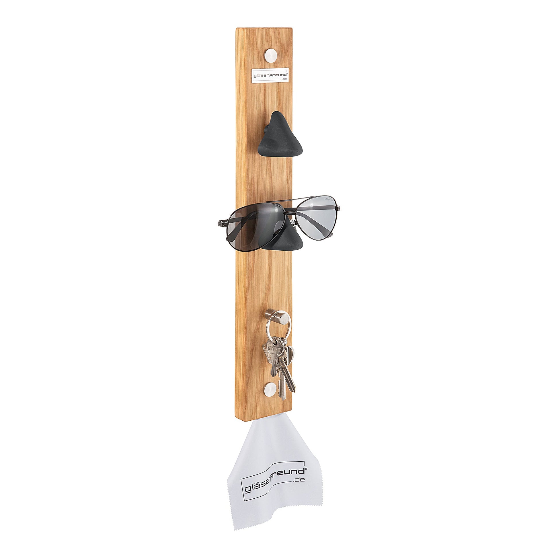 Amy Brillenorganizer aus Holz für 2 Brillen inkl. Schlüsselhalter –  gläserfreund®