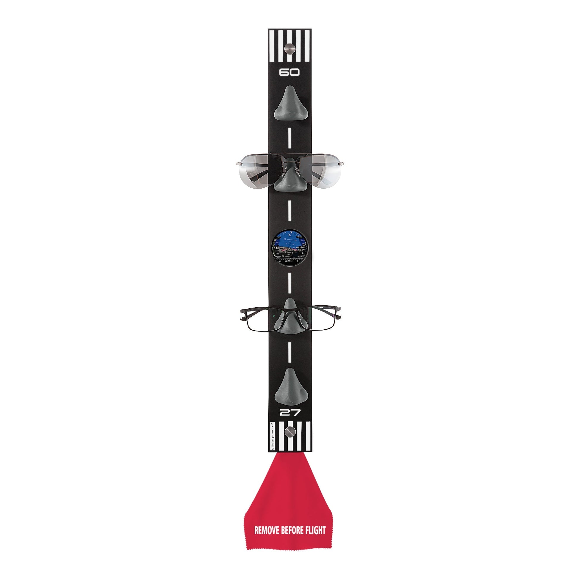 Charlie black - Brillenorganizer, Brillenhalter, Brillenhalterung, Brillenregal, Brillenständer, Brillenaufbewahrung, Brillengarderobe, Brillenablage und Brillengarage