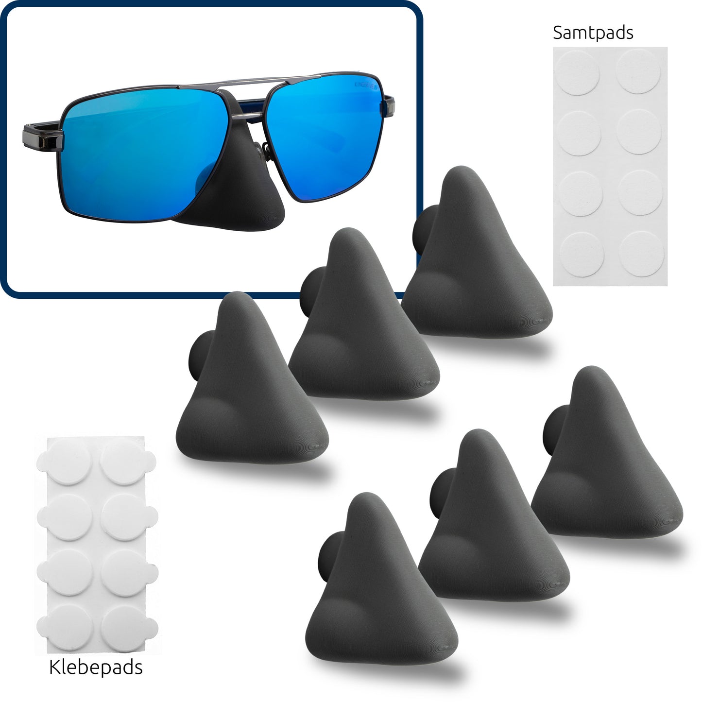 Maggy [Nasen] magnetisch / selbstklebend (6-er Set)
