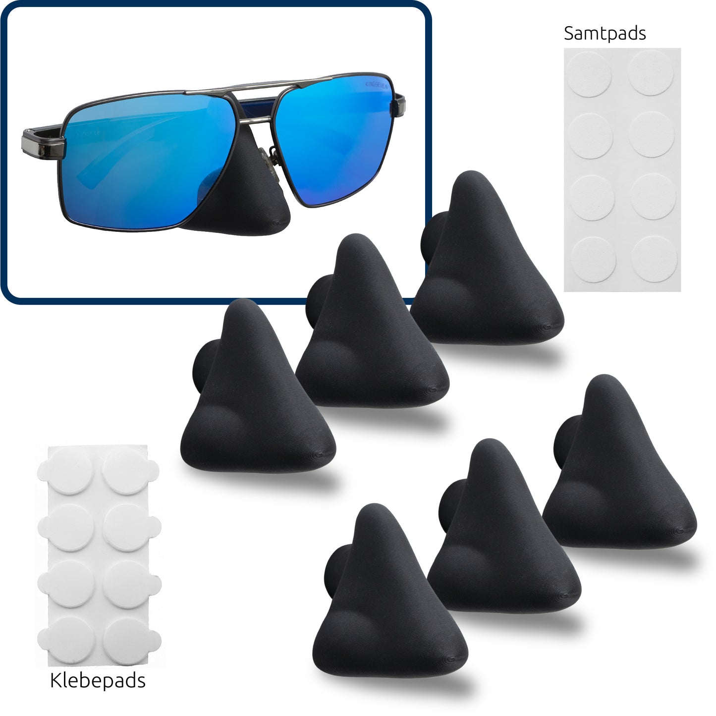 Maggy [Nasen] magnetisch / selbstklebend (6-er Set)