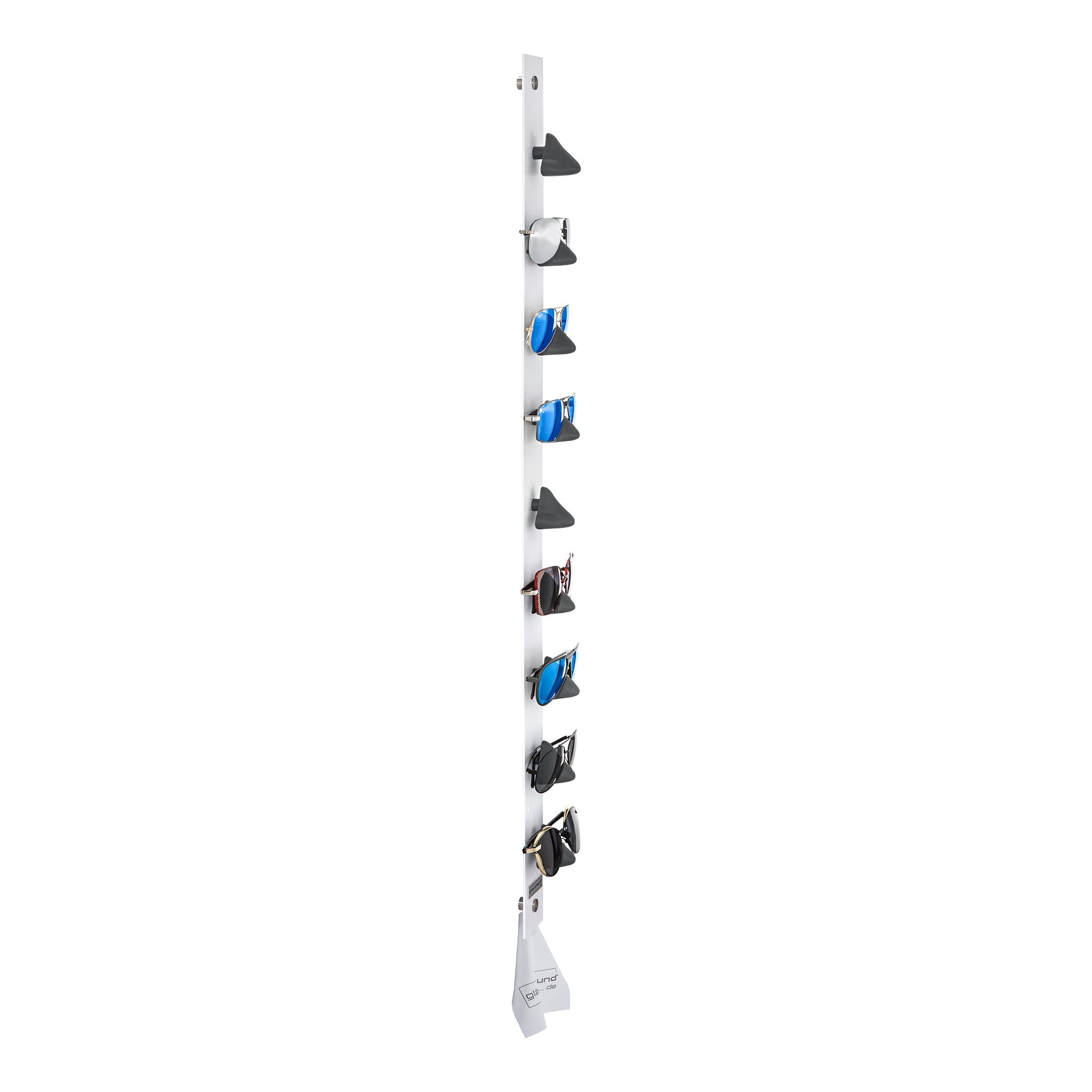 Toni white - Brillenorganizer, Brillenhalter, Brillenhalterung, Brillenregal, Brillenständer, Brillenaufbewahrung, Brillengarderobe, Brillenablage und Brillengarage